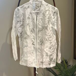 WYNNE LAYERS Lace Zip Up Jacket NWT